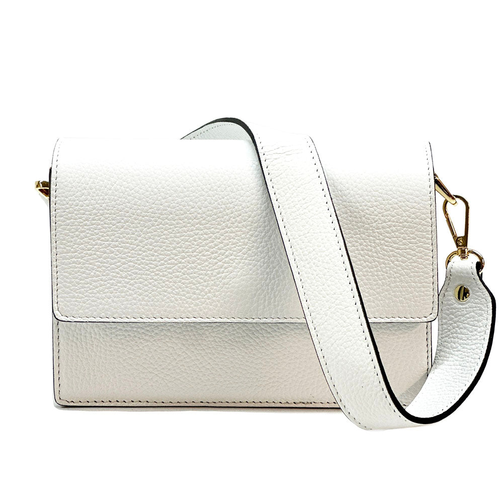 Wristlet made with cow leather Colour White handbag