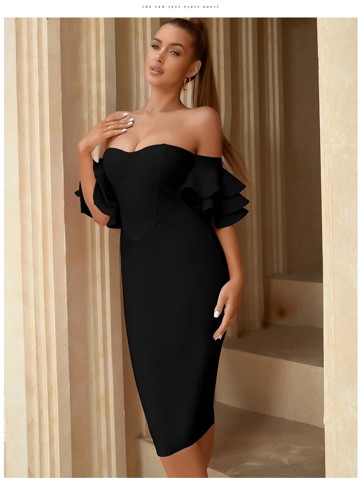 Off Shoulder Bodycon Bandage Dress