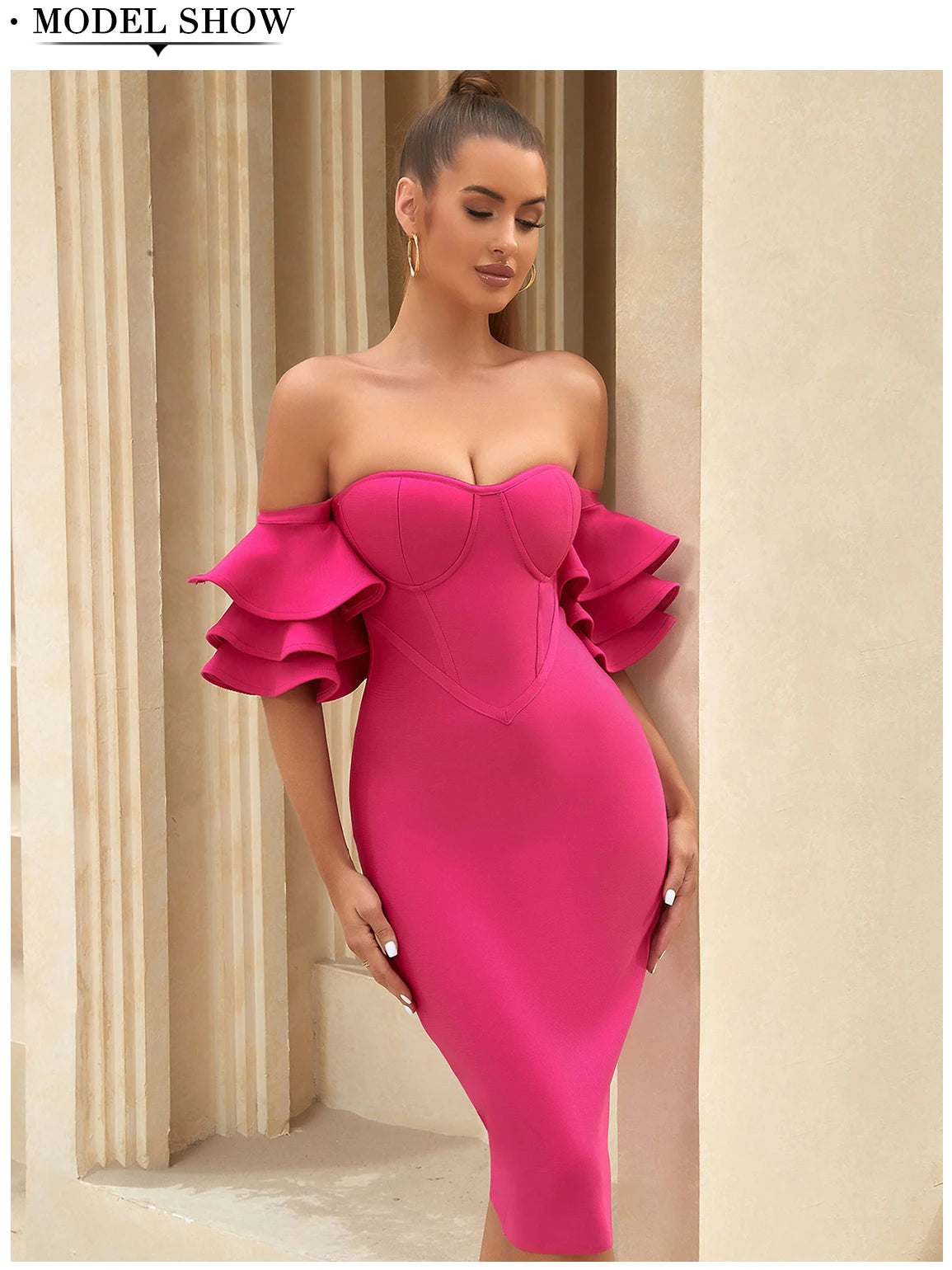 Off Shoulder Bodycon Bandage Dress