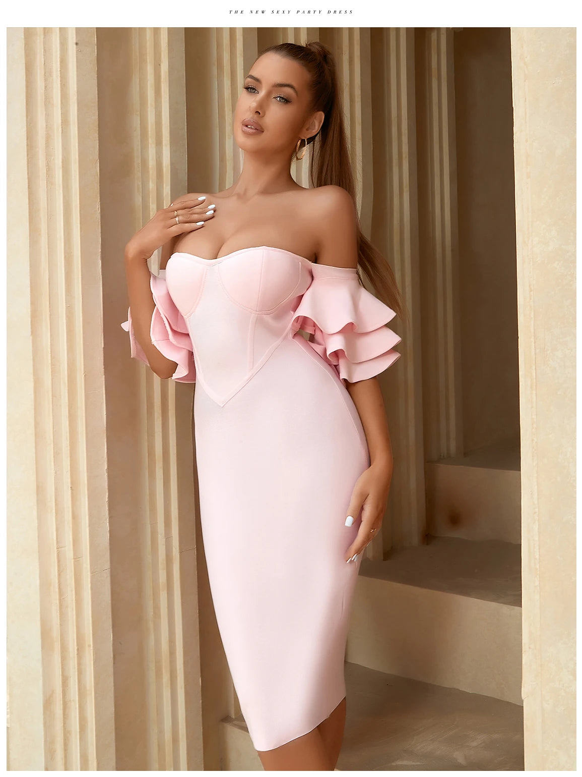 Off Shoulder Bodycon Bandage Dress