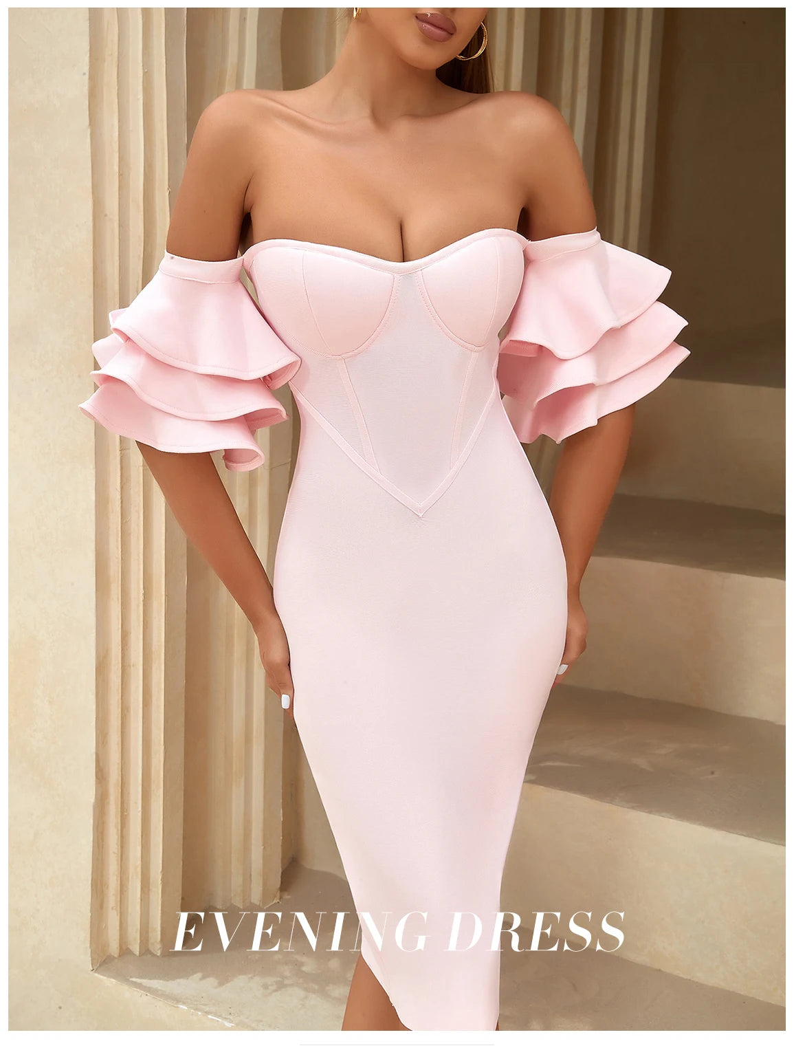 Off Shoulder Bodycon Bandage Dress