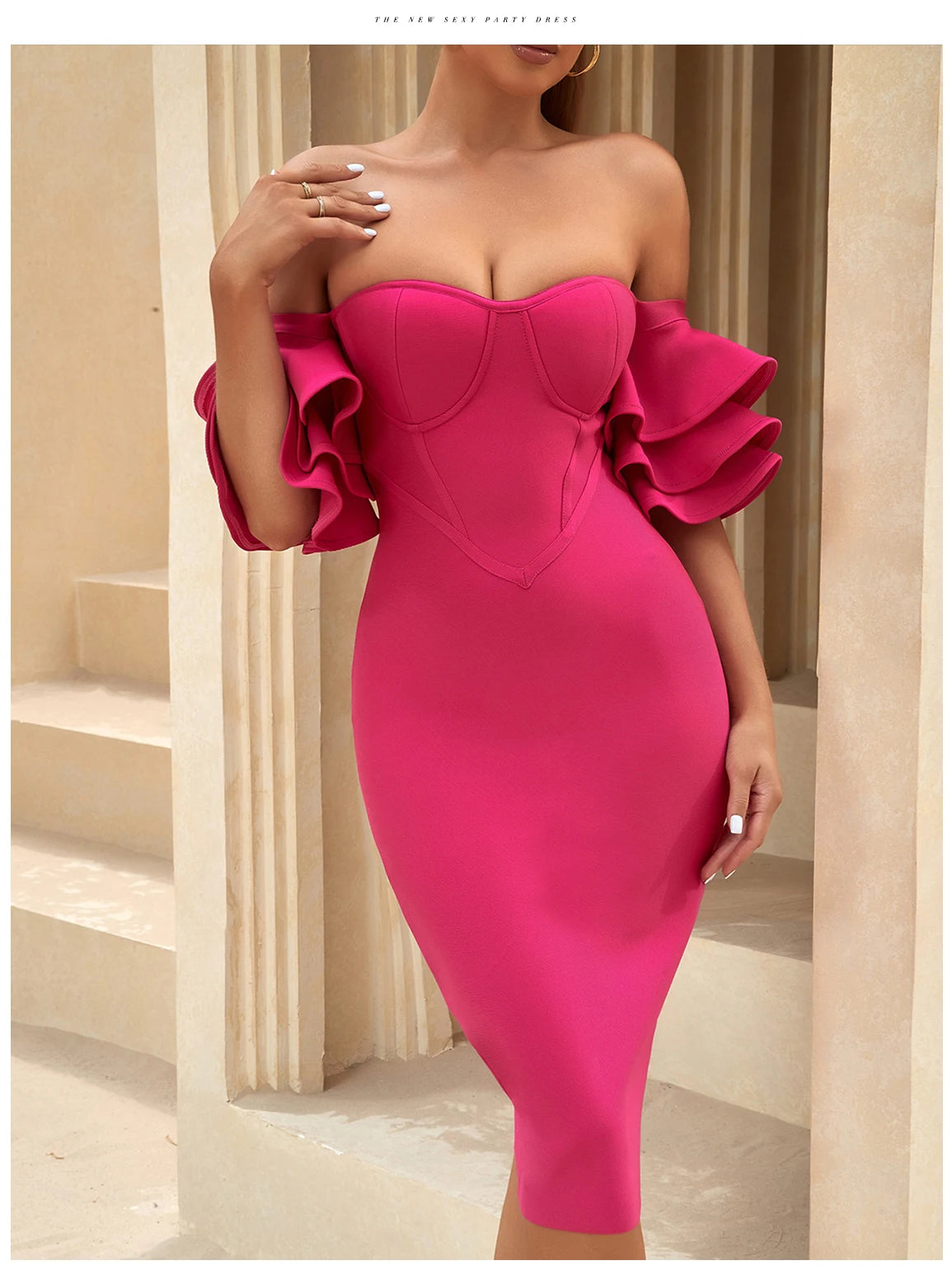 Off Shoulder Bodycon Bandage Dress