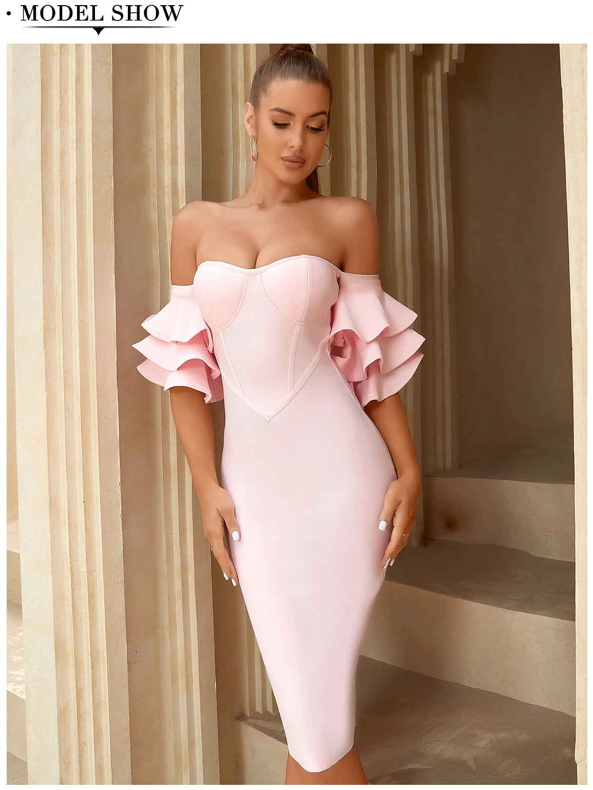 Off Shoulder Bodycon Bandage Dress