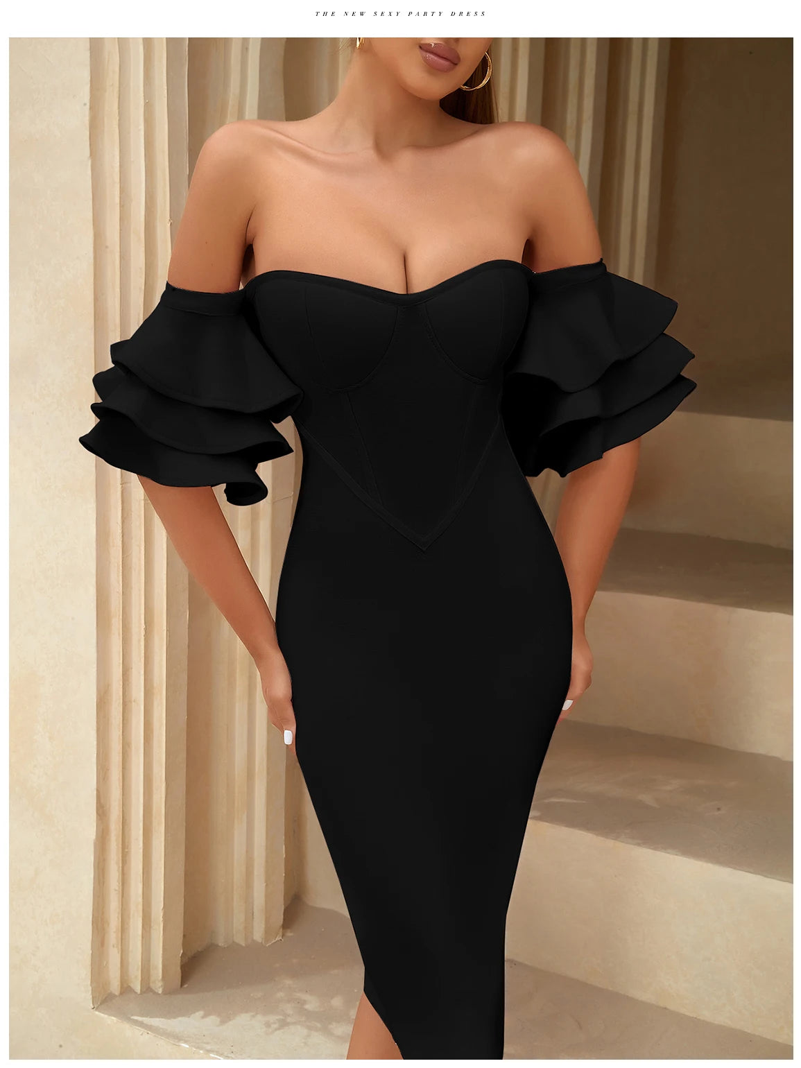 Off Shoulder Bodycon Bandage Dress