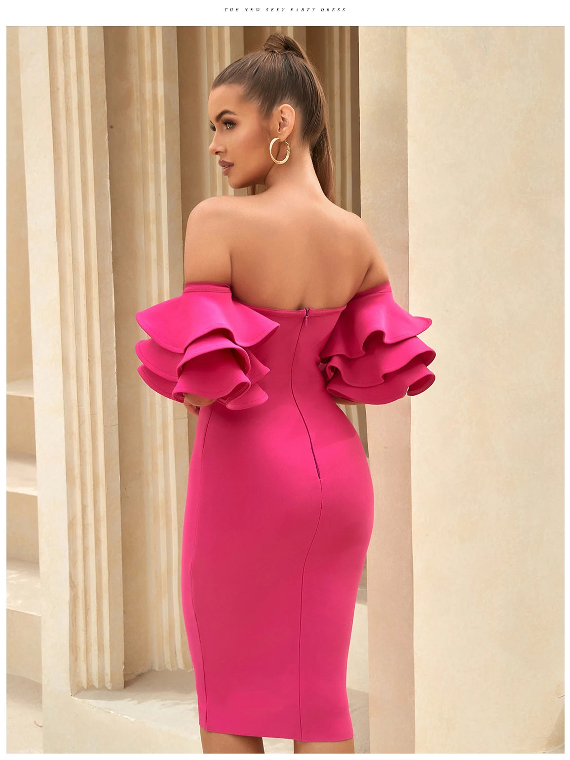 Off Shoulder Bodycon Bandage Dress