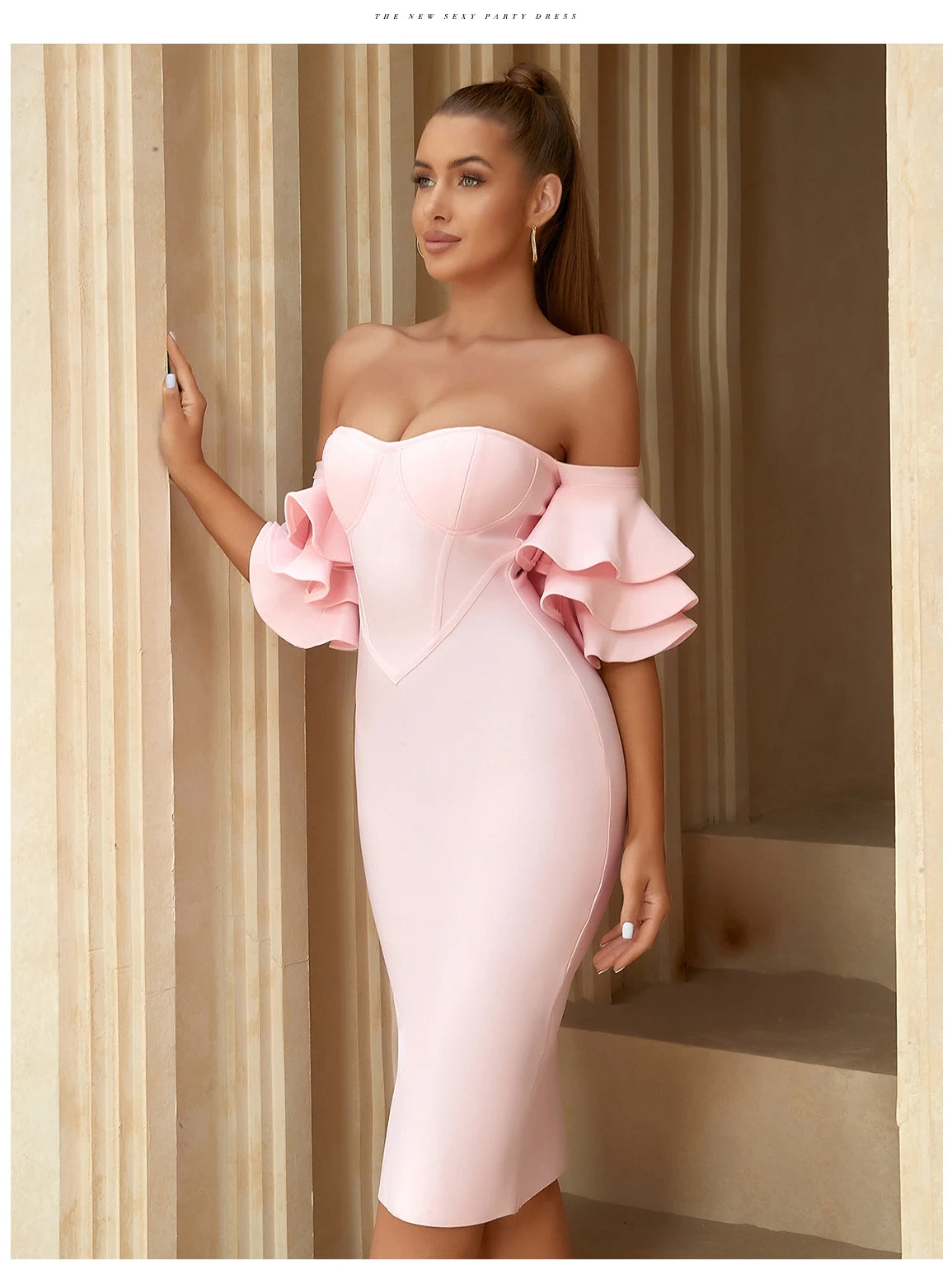 Off Shoulder Bodycon Bandage Dress