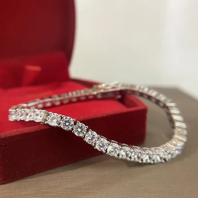 Brooke 100% 925 Sterling Silver 3mm High Carbon Diamond