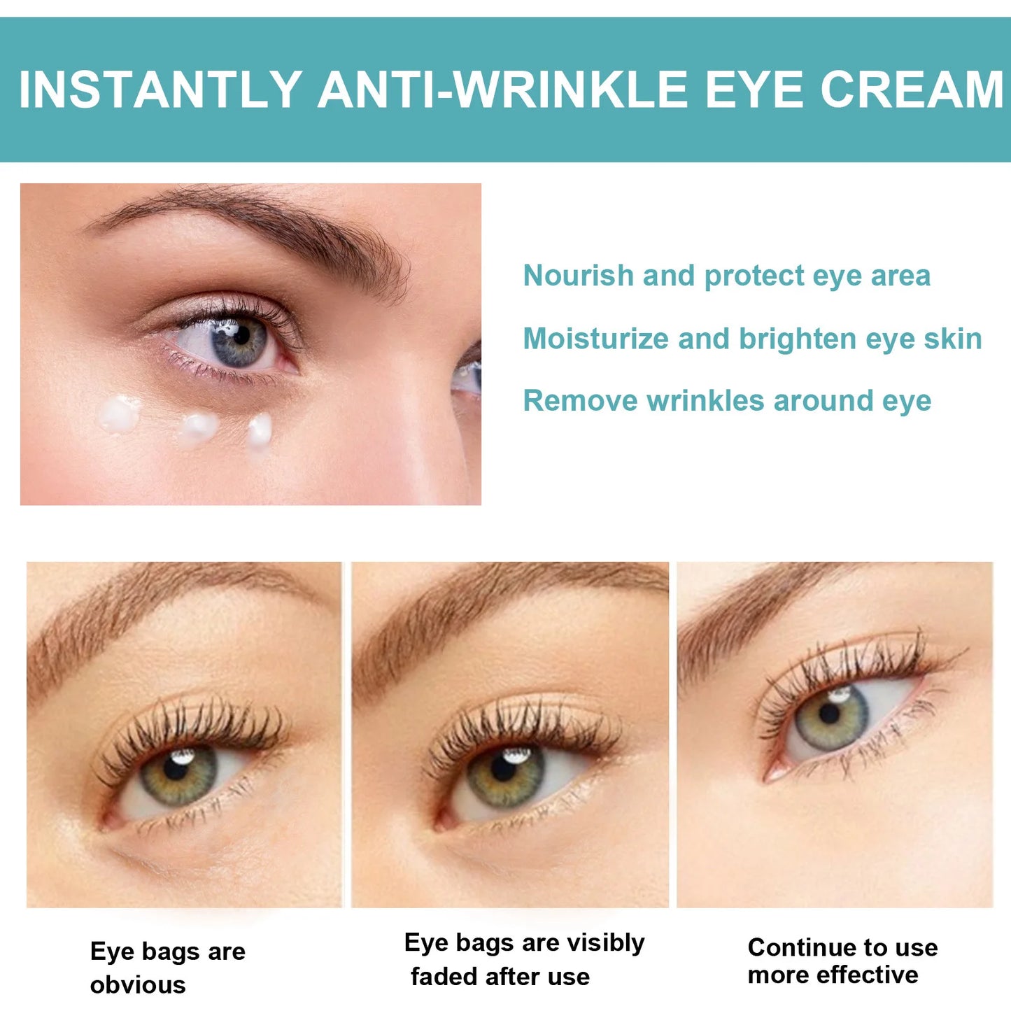 Crema Instantánea para Ojos: Reduce Arrugas, Ojeras y Bolsas para una Piel Firme y Radiante en tan solo 5 minutos cosmedico