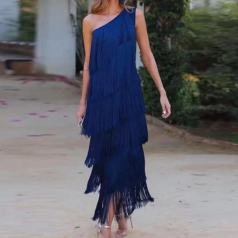 Susana Off shoulder Dress Blue Maxi dress 1