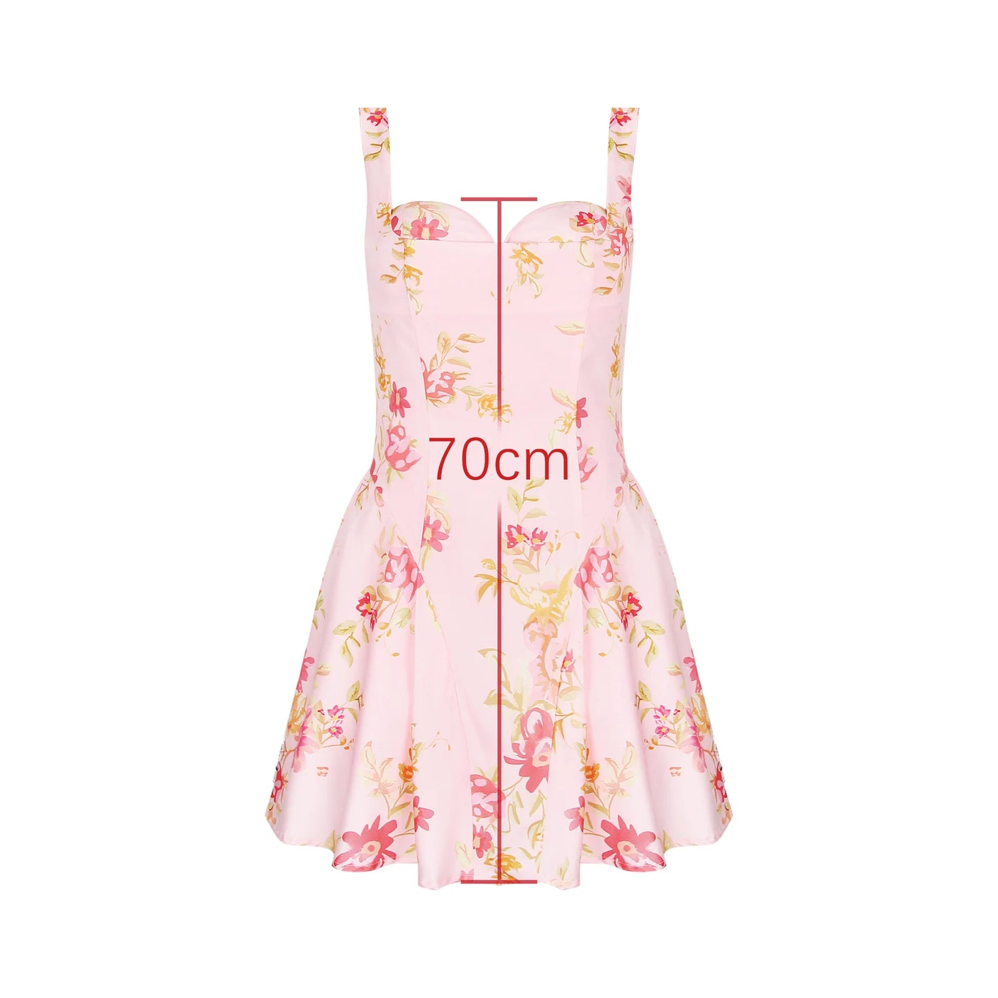 Alexa Printed Backless High Waist Mini Dress