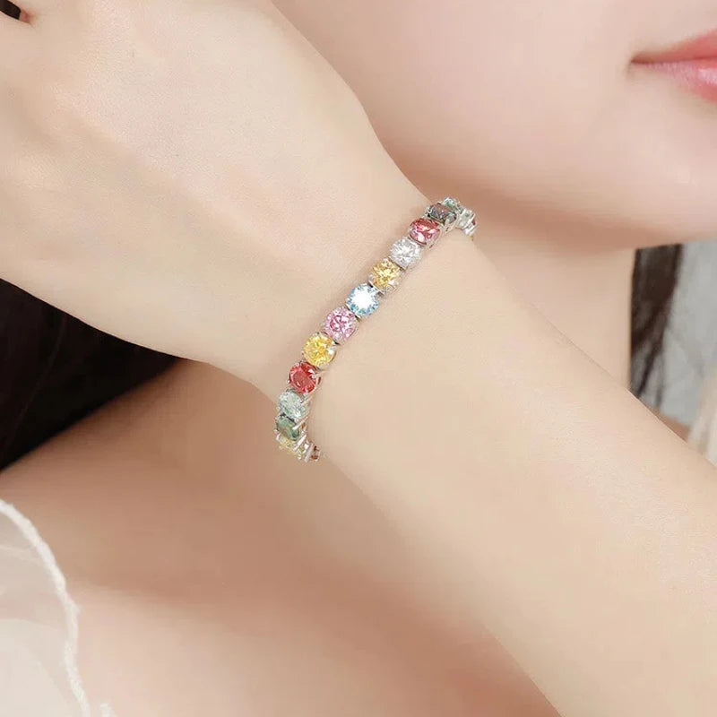 Eden Colored Tennis Moissanite Gemstone Bracelets Bracelet