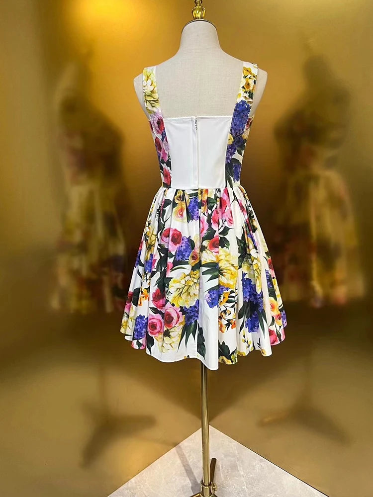 Aurora Colorblock Printing Elegant Dresses