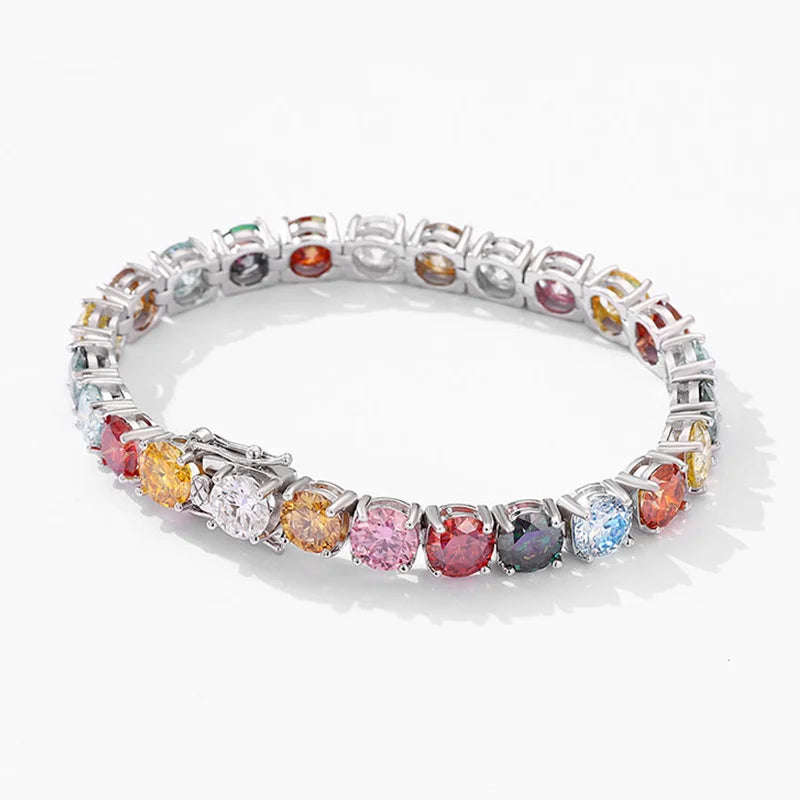 Eden Colored Tennis Moissanite Gemstone Bracelets Bracelet