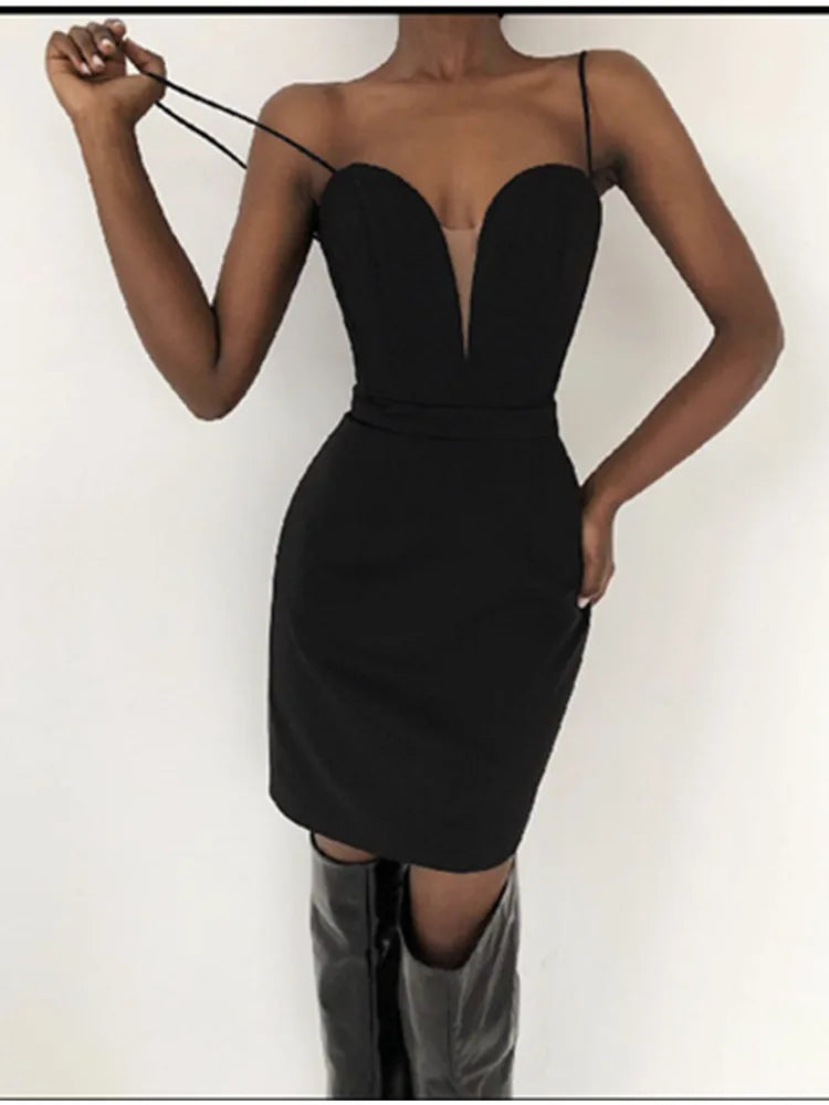 Strap Sleeveless Sexy Bodycon Mini Dress Mini Dress 1