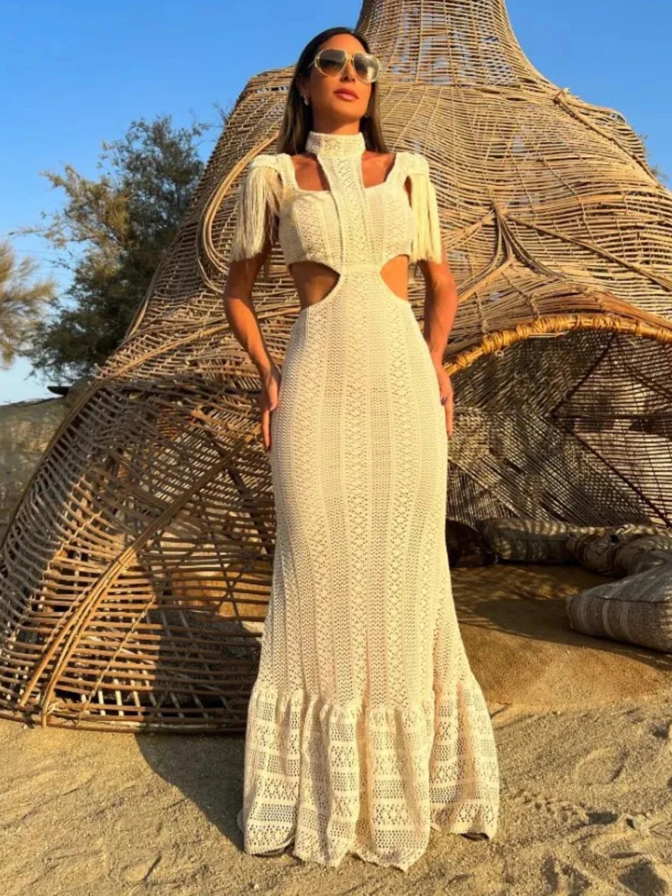 White Lace Dress Maxi dress 1