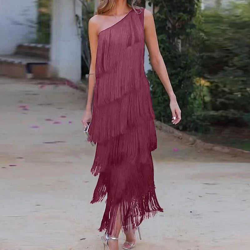 Susana Off shoulder Dress Dark Red Maxi dress 1