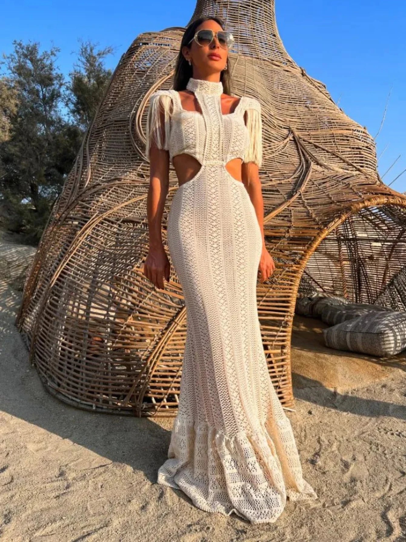 White Lace Dress Maxi dress 1