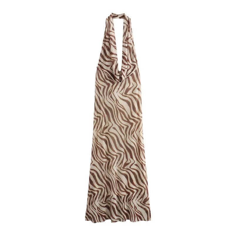 Zebra print Halter Dress as shown in pictures Maxi dress 1