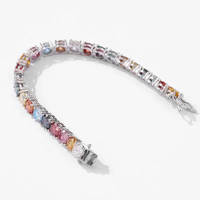 Eden Colored Tennis Moissanite Gemstone Bracelets Bracelet