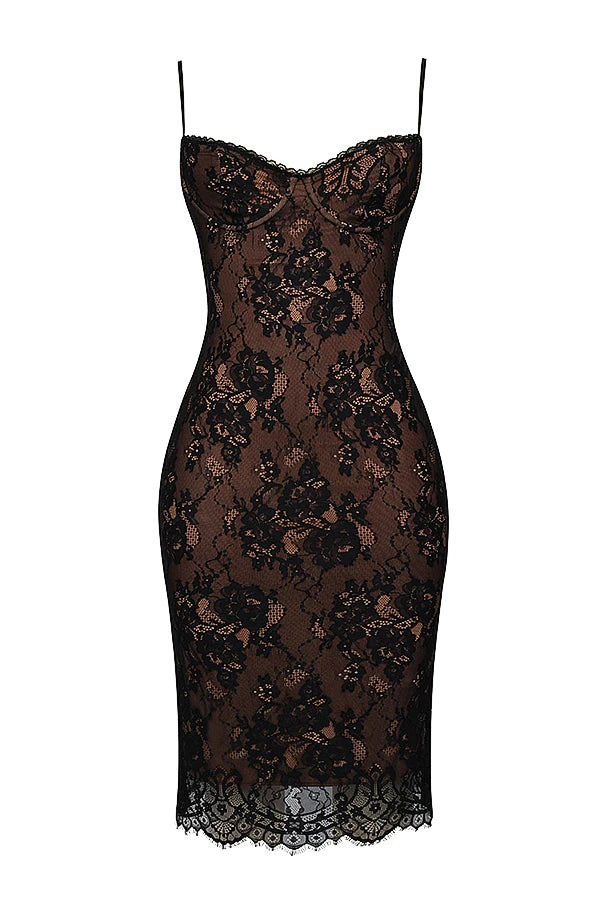 Vintage Bodycon Lace Dress Maxi dress 1