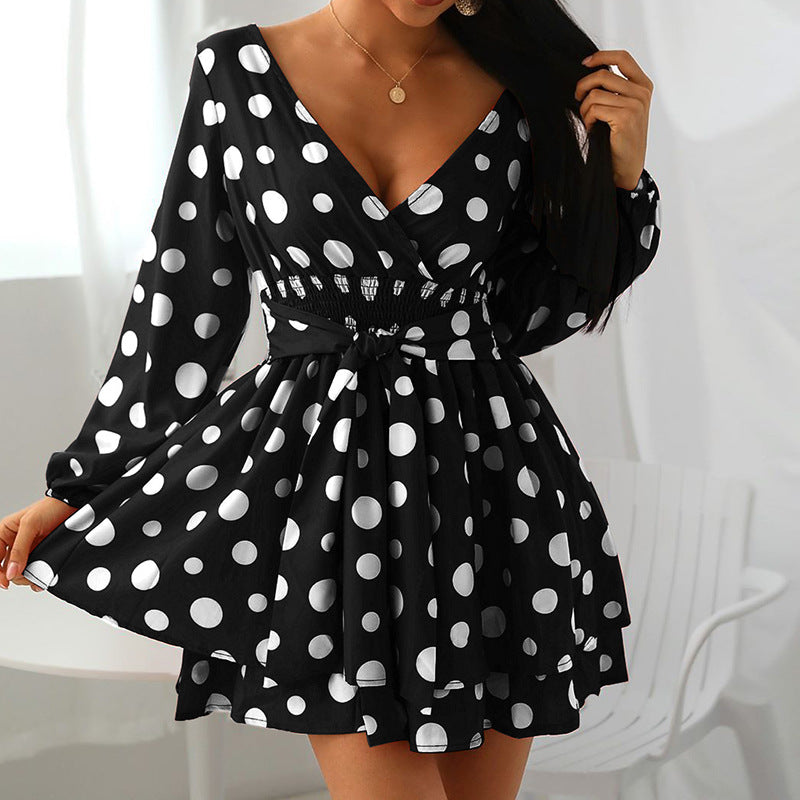 Tight polka dot sales dress