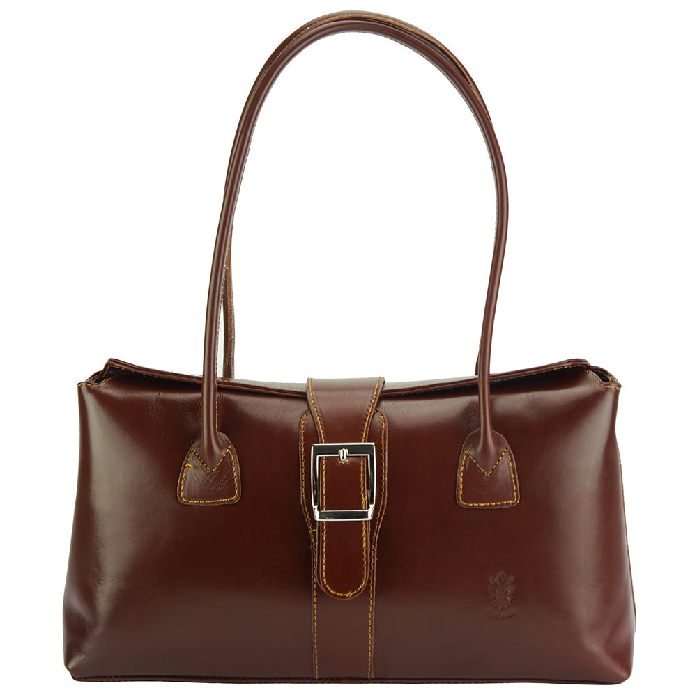 Erminia leather handbag Colour Brown handbag