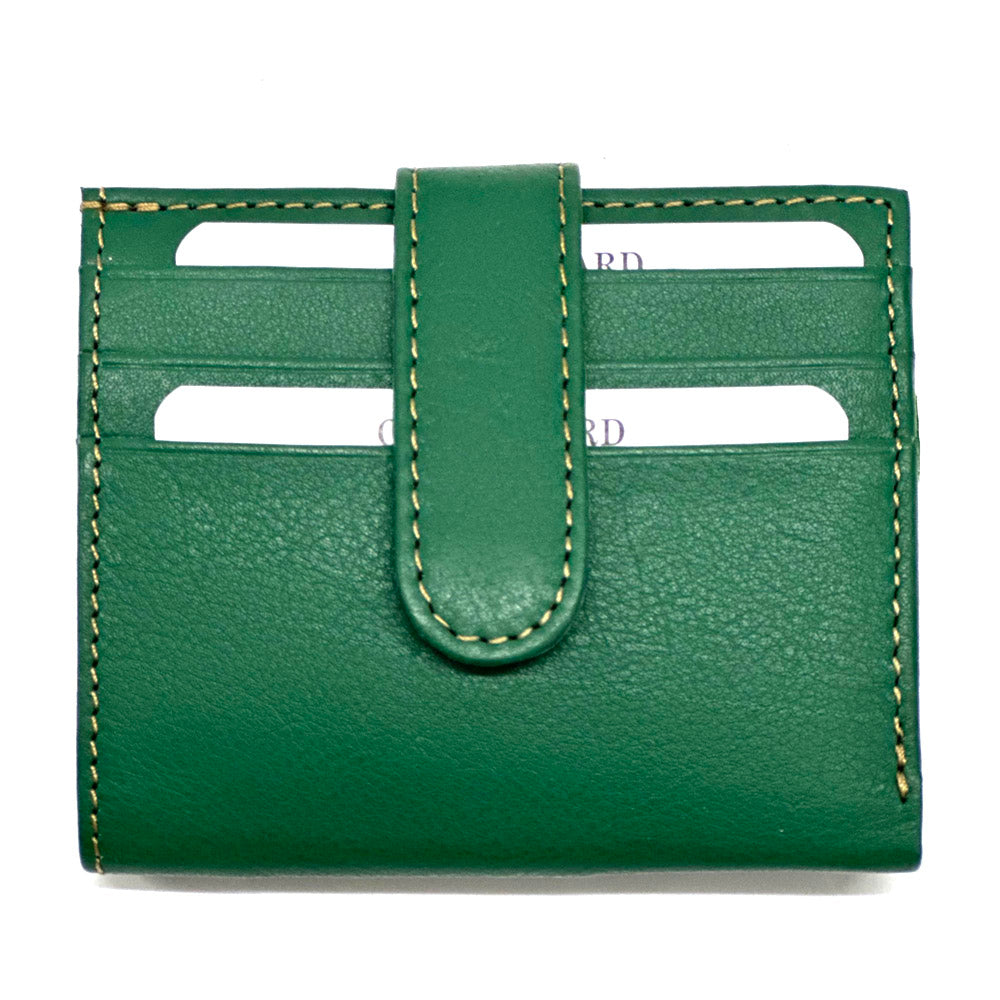 Fernando Leather Credit card holder Colour Light Green wallet