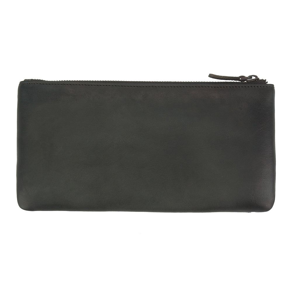 Wallet Adele in vintage leather Colour Black wallet