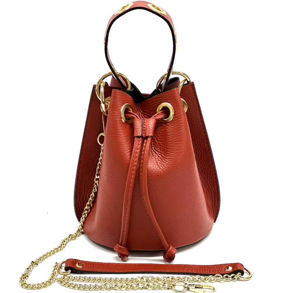 Eileen leather bucket bag