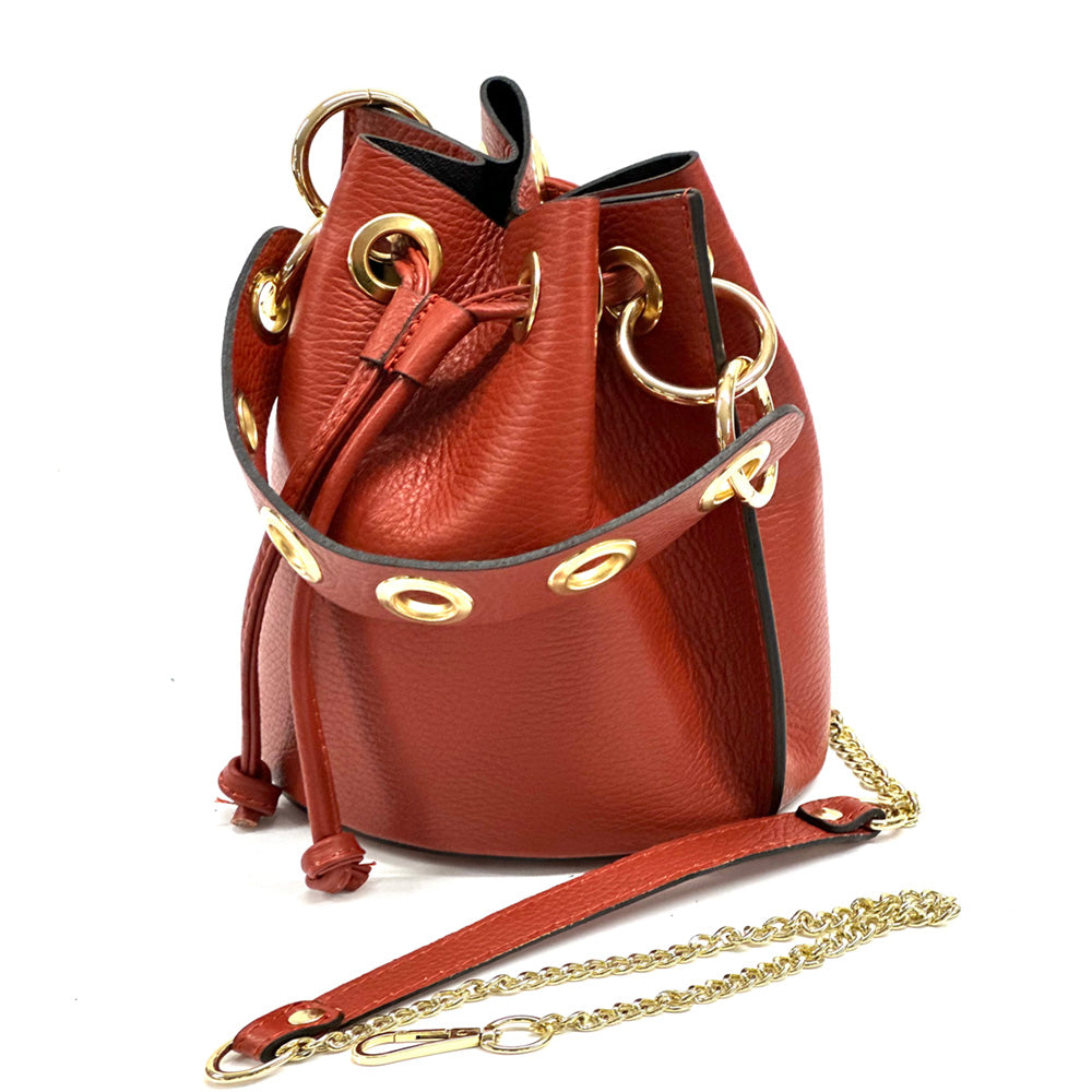 Eileen leather bucket bag