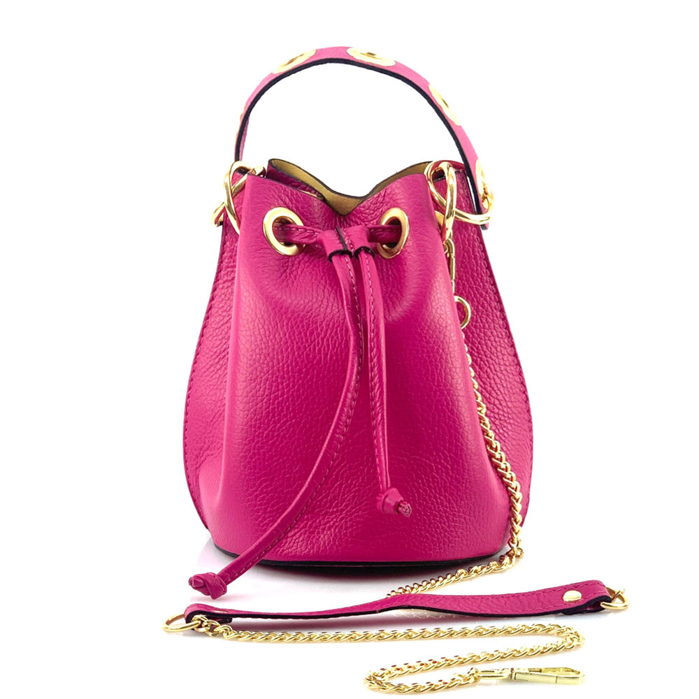 Eileen leather bucket bag handbag