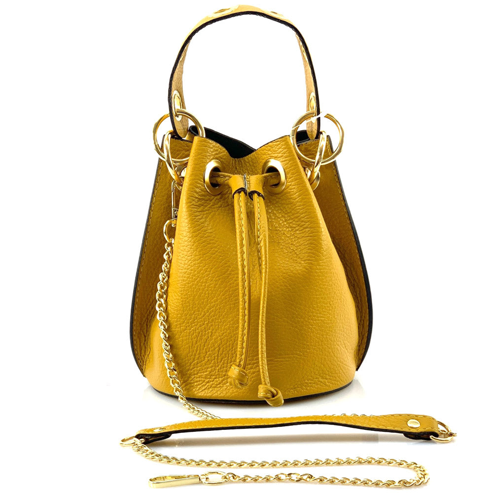 Eileen leather bucket bag handbag