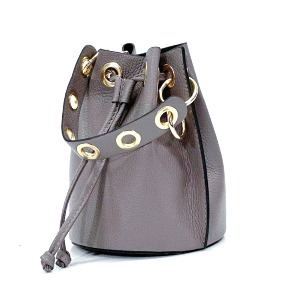 Eileen leather bucket bag handbag