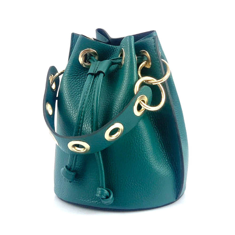 Eileen leather bucket bag handbag