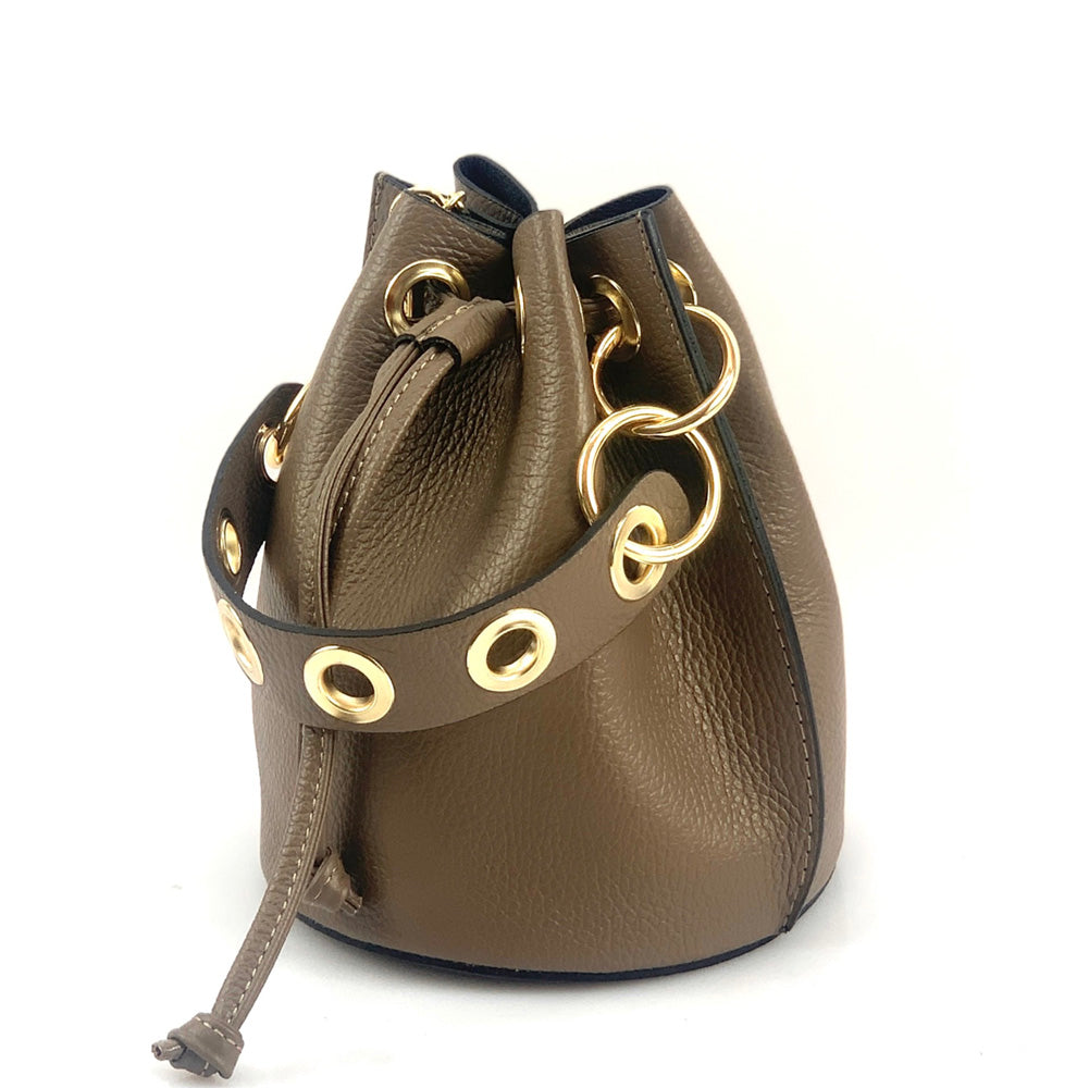 Eileen leather bucket bag