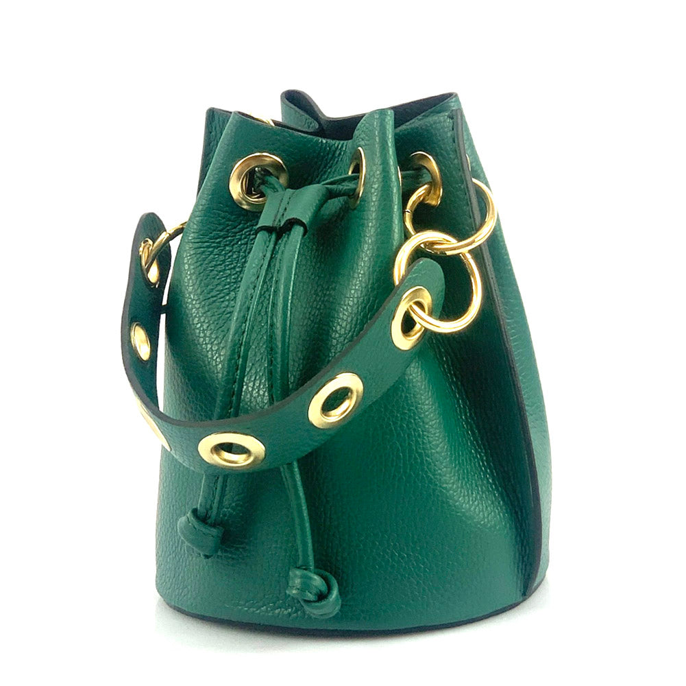 Eileen leather bucket bag handbag