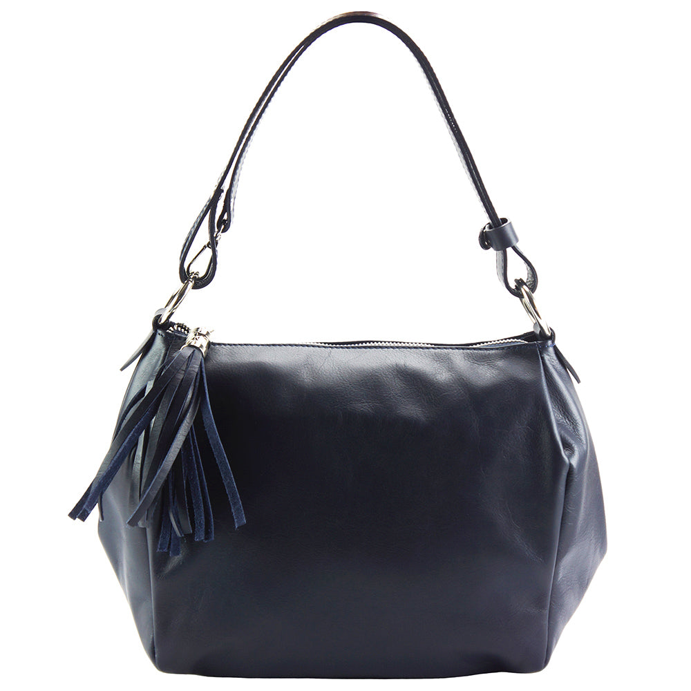 Luisa leather shoulder bag Colour Dark blue shoulder bag