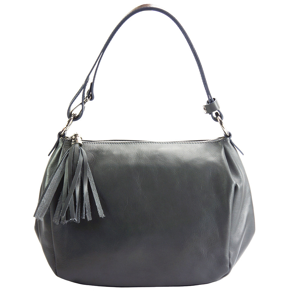 Luisa leather shoulder bag Colour Dark Grey shoulder bag