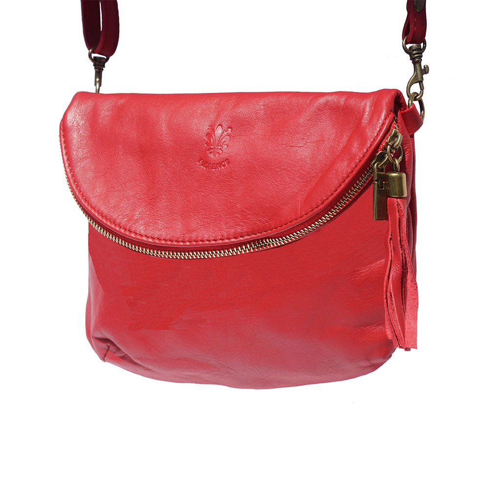 Rachele leather crosso body bag Colour Light red cross body