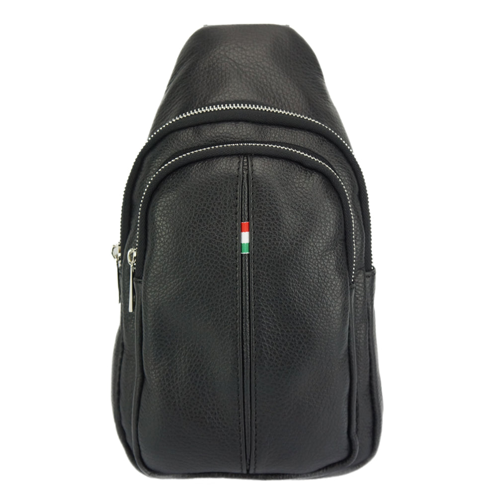 Nissim Leather Single backpack Colour Black backpack