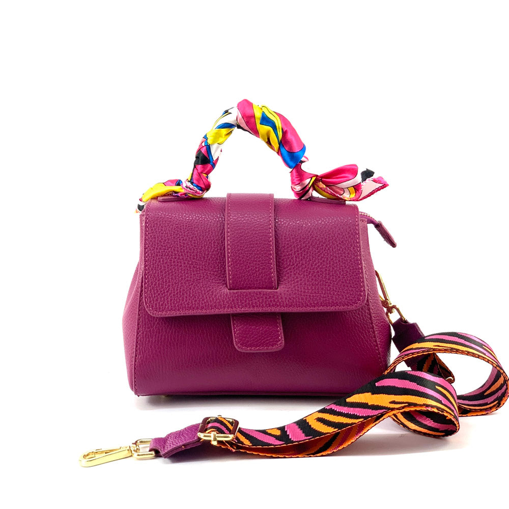 Kylie leather Handbag Colour Fuchsia handbag