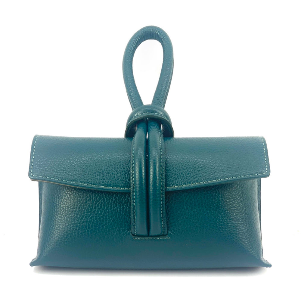 Rosita Leather Handbag Colour Dark turquoise handbag