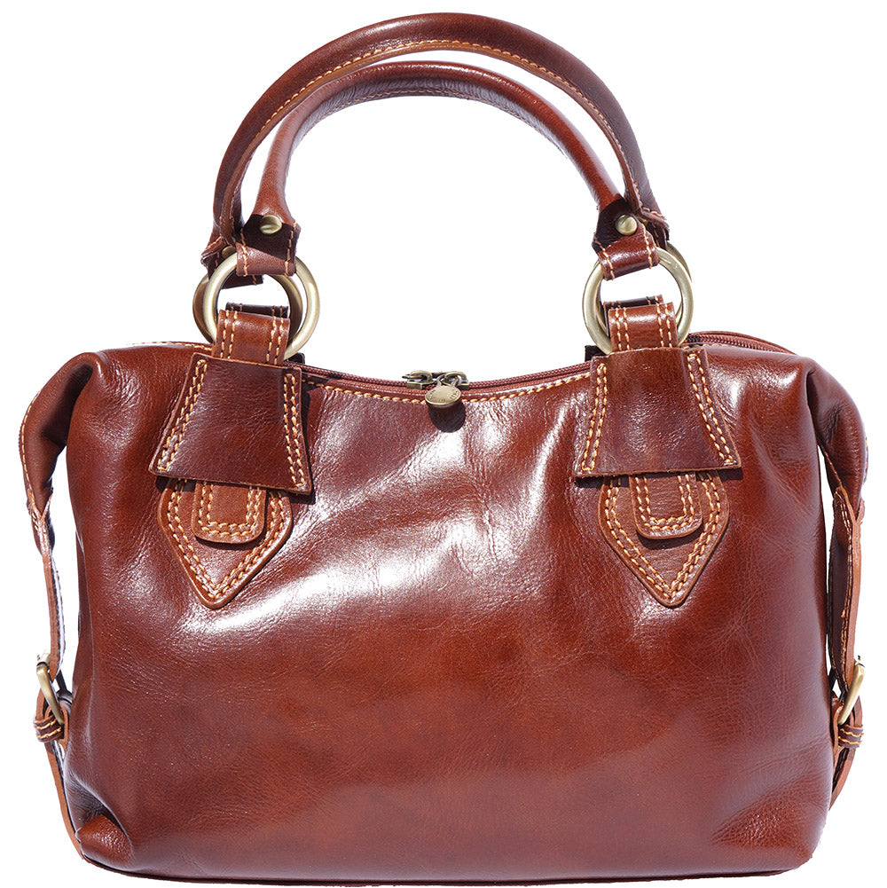 Ornella leather Handbag Colour Brown handbag