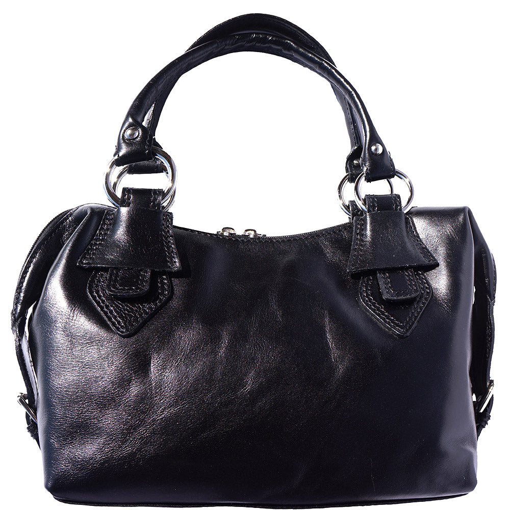 Ornella leather Handbag Colour Black handbag