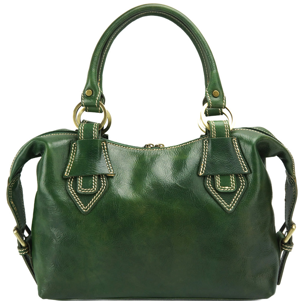 Ornella leather Handbag Colour Dark green handbag