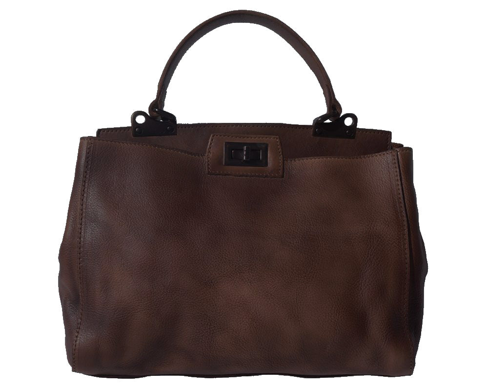 Peekaboo leather-handbag