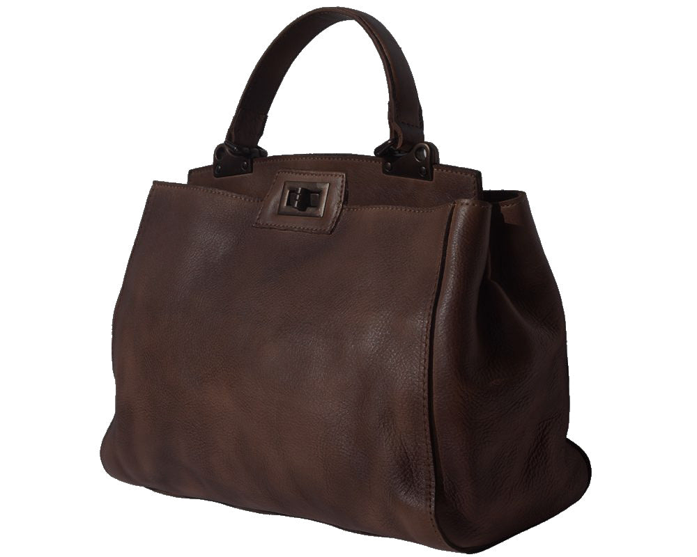 Peekaboo leather-handbag