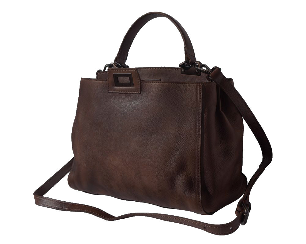 Peekaboo leather-handbag