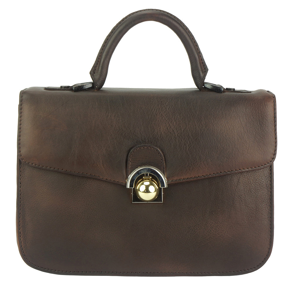 Very GM Leather Hand-bag Colour Dark Brown handbag