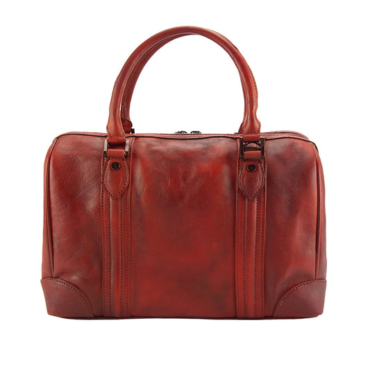 Fulvia Leather Boston Bag